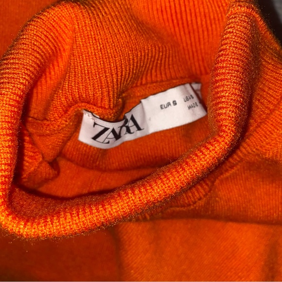 Zara orange knit sweater dress - Picture 3 of 6